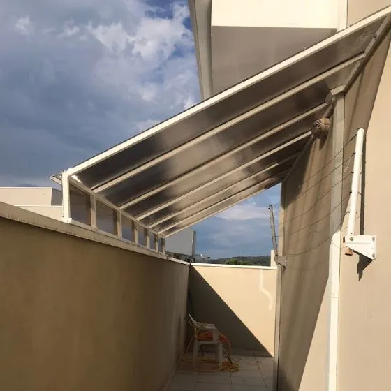 Cobertura de Policarbonato Alveolar em Americana SP — Cobertura em área de piscina