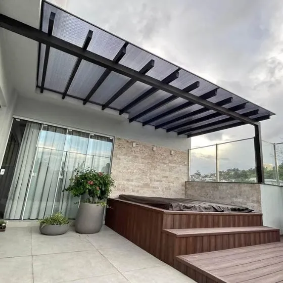 Pergolado de Alumínio com Policarbonato - Toldos em Americana