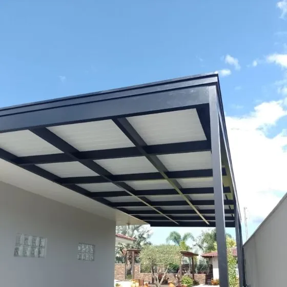 Pergotelha em Americana SP — Instalação em fachada comercial