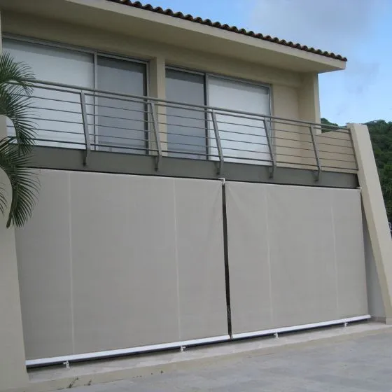 Toldo Cortina Fechamento Vertical em Americana SP — Cobertura em passagem coberta entre ambientes